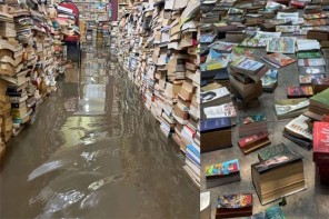 കനത്തമഴയിൽ തകർന്ന പുസ്തകശാലയ്ക്ക് സഹായഹസ്തവുമായി വായനക്കാർ